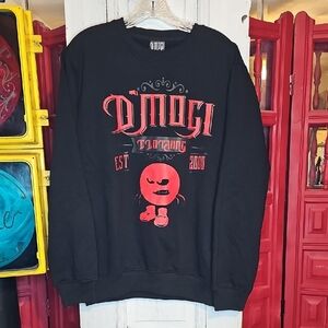 NWT D'mogi Clothing Mens Black Premium Cotton Sweatshirt Red Graphics Size M